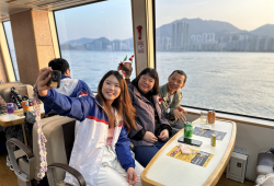 Volunteer and service users enjoyed the grandeur of Victoria Harbour