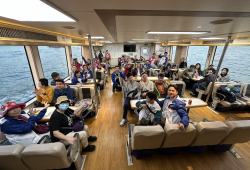Group photo on the boat