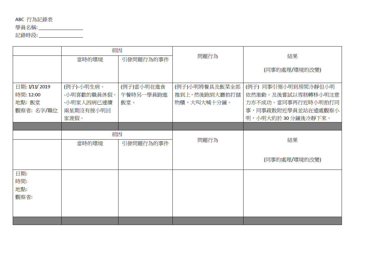 Self Photos / Files - 行為紀錄表_sample